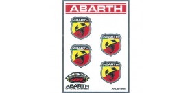 ADESIVO ABARTH RACING TABS 4 SCUDETTI PICCOLI